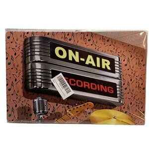 Nostalgic On-Air Recording Media Golden Era Pin Up Art Tin 12"x 8" Sign New